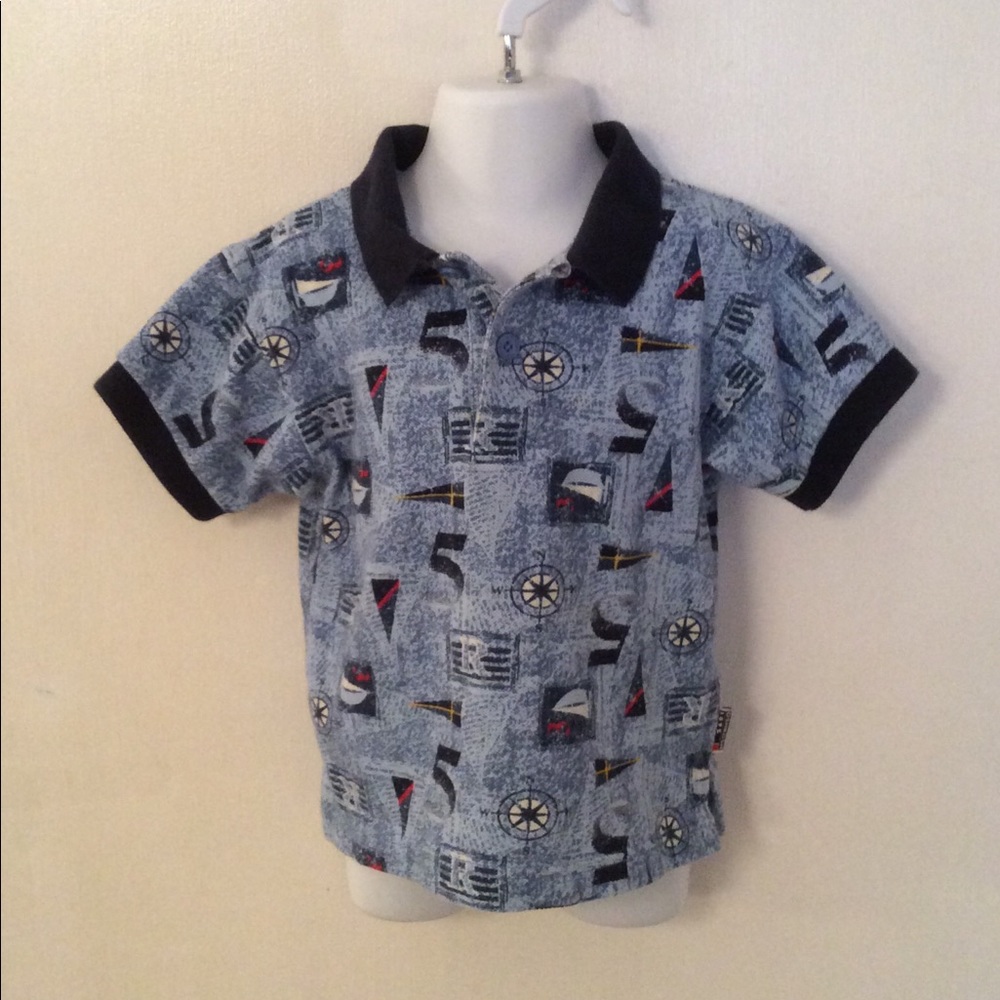 🤑Oshkosh blue polo. Size 2T